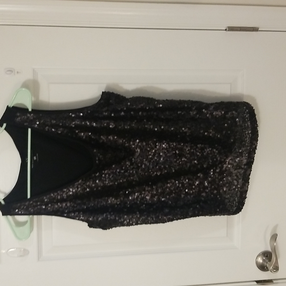 Black sequined blouse